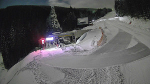 Červenohorské sedlo - Modrá sjezdovka - dojezd k lanové dráze - 4.1.2026 v 23:20 Červenohorské sedlo - Modrá sjezdovka - dojezd k lanové dráze - 4.1.2026 v 23:20