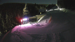 Modrá sjezdovka - dojezd k lanové dráze