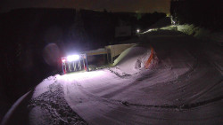 Modrá sjezdovka - dojezd k lanové dráze