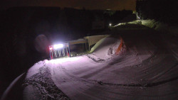 Modrá sjezdovka - dojezd k lanové dráze