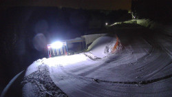 Modrá sjezdovka - dojezd k lanové dráze