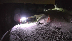 Modrá sjezdovka - dojezd k lanové dráze