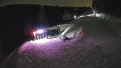 Modrá sjezdovka - dojezd k lanové dráze