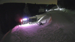 Modrá sjezdovka - dojezd k lanové dráze