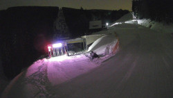 Modrá sjezdovka - dojezd k lanové dráze