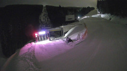 Modrá sjezdovka - dojezd k lanové dráze