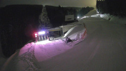 Modrá sjezdovka - dojezd k lanové dráze