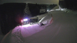 Modrá sjezdovka - dojezd k lanové dráze