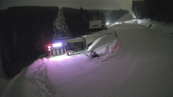 Modrá sjezdovka - dojezd k lanové dráze