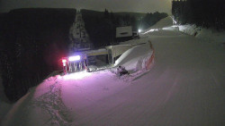 Modrá sjezdovka - dojezd k lanové dráze