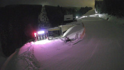 Modrá sjezdovka - dojezd k lanové dráze