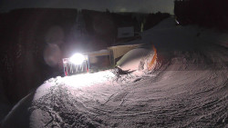 Modrá sjezdovka - dojezd k lanové dráze