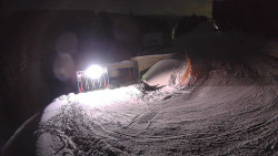 Modrá sjezdovka - dojezd k lanové dráze