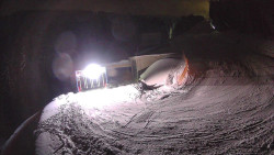 Modrá sjezdovka - dojezd k lanové dráze