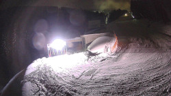 Modrá sjezdovka - dojezd k lanové dráze