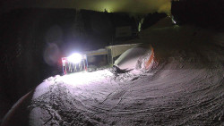 Modrá sjezdovka - dojezd k lanové dráze