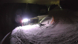 Modrá sjezdovka - dojezd k lanové dráze