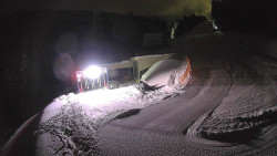 Modrá sjezdovka - dojezd k lanové dráze