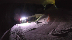 Modrá sjezdovka - dojezd k lanové dráze