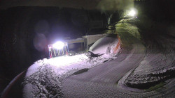 Modrá sjezdovka - dojezd k lanové dráze