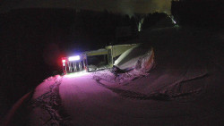 Modrá sjezdovka - dojezd k lanové dráze