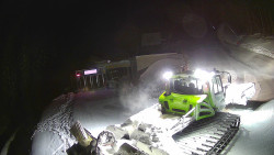 Modrá sjezdovka - dojezd k lanové dráze