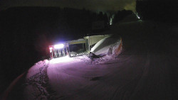 Modrá sjezdovka - dojezd k lanové dráze