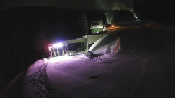 Modrá sjezdovka - dojezd k lanové dráze