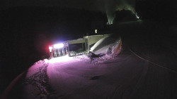 Modrá sjezdovka - dojezd k lanové dráze