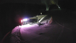 Modrá sjezdovka - dojezd k lanové dráze