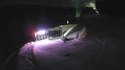 Modrá sjezdovka - dojezd k lanové dráze