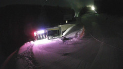 Modrá sjezdovka - dojezd k lanové dráze