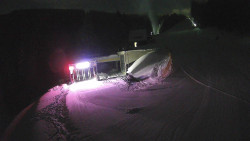 Modrá sjezdovka - dojezd k lanové dráze