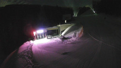 Modrá sjezdovka - dojezd k lanové dráze