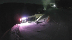 Modrá sjezdovka - dojezd k lanové dráze