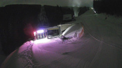 Modrá sjezdovka - dojezd k lanové dráze