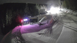 Modrá sjezdovka - dojezd k lanové dráze