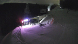 Modrá sjezdovka - dojezd k lanové dráze