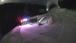 Modrá sjezdovka - dojezd k lanové dráze