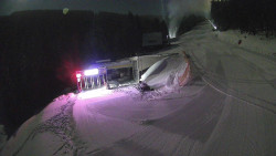 Modrá sjezdovka - dojezd k lanové dráze