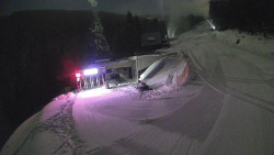 Modrá sjezdovka - dojezd k lanové dráze