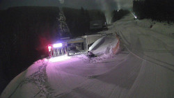 Modrá sjezdovka - dojezd k lanové dráze