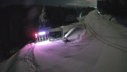 Modrá sjezdovka - dojezd k lanové dráze