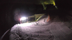 Modrá sjezdovka - dojezd k lanové dráze