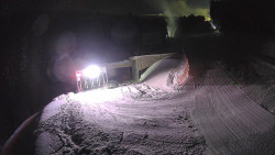 Modrá sjezdovka - dojezd k lanové dráze