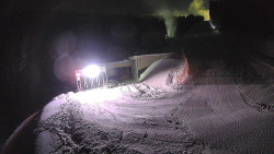 Modrá sjezdovka - dojezd k lanové dráze