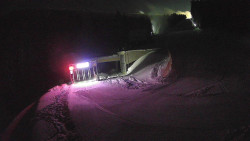 Modrá sjezdovka - dojezd k lanové dráze