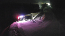 Modrá sjezdovka - dojezd k lanové dráze