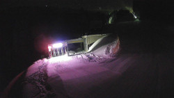 Modrá sjezdovka - dojezd k lanové dráze