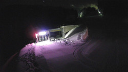 Modrá sjezdovka - dojezd k lanové dráze